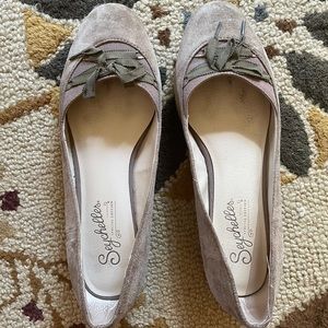 Suede ballet flats
